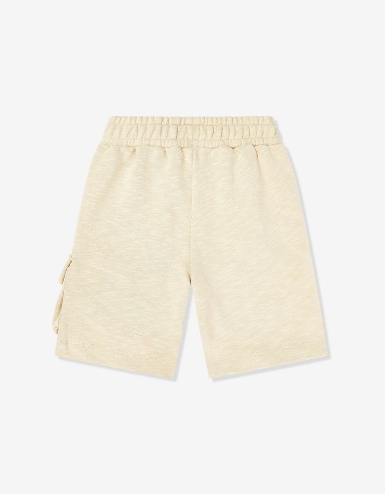Boys Logo Pocket Shorts in Beige