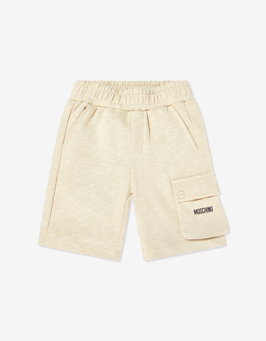 Moschino Boys Cream 'S Logo Pocket Shorts In Beige - Size: 6 Years Kids