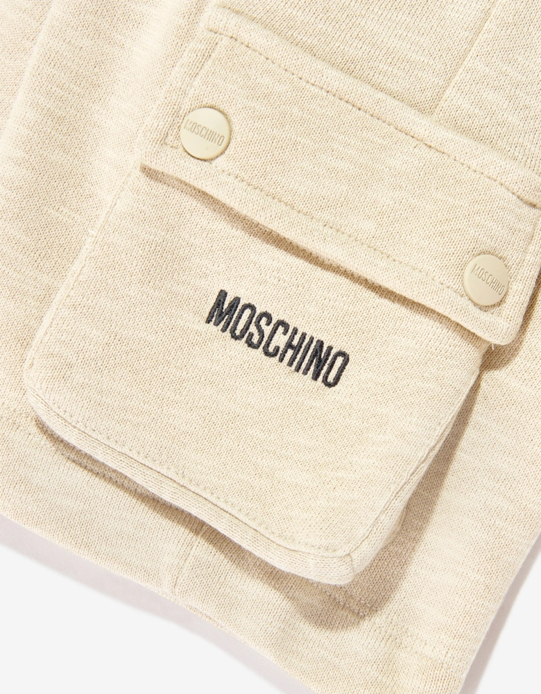 Boys Logo Pocket Shorts in Beige