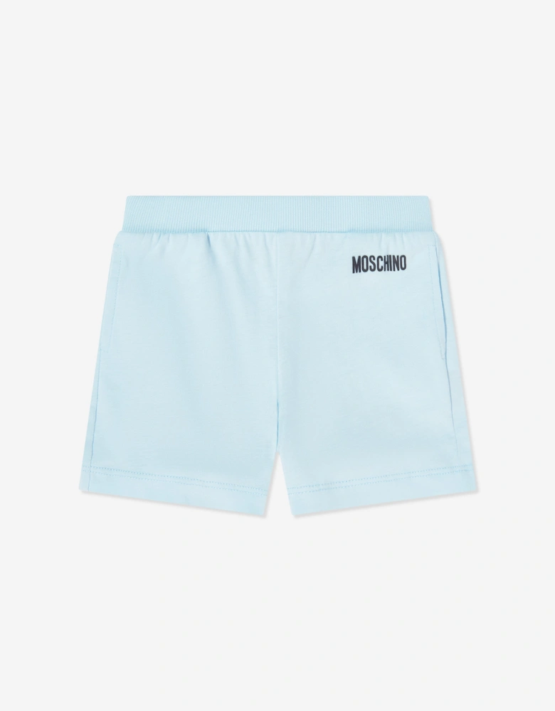 Baby Boys Teddy Bear Logo Short Set in Blue