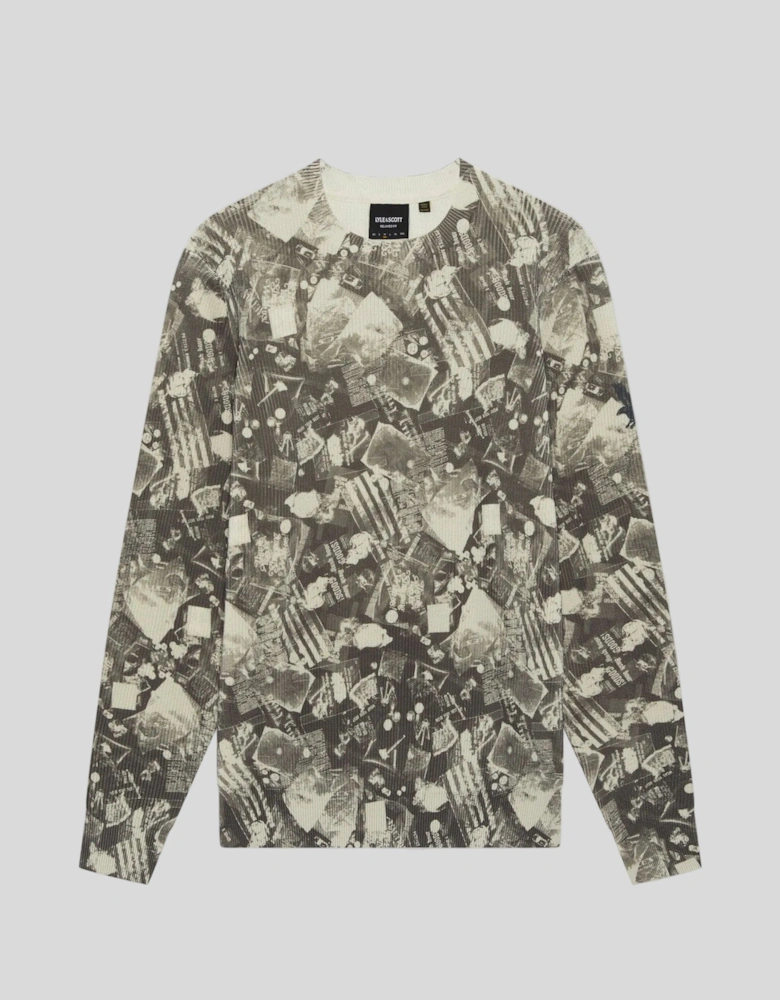 Printed Crew Neck Jumper