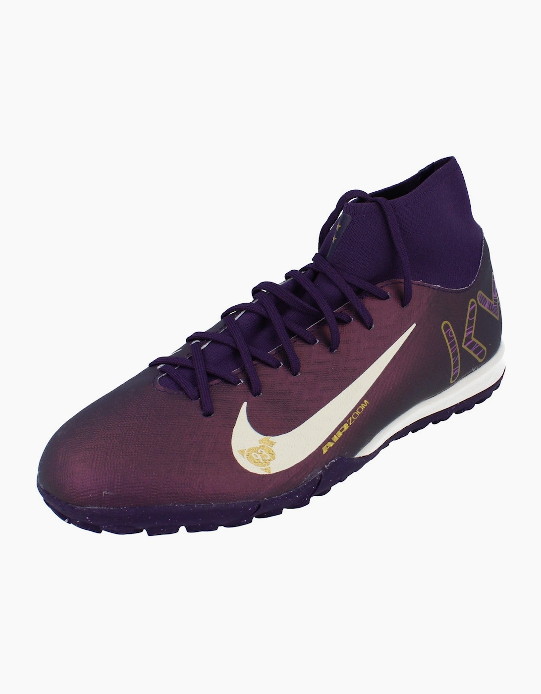 Nike Men's Purple Zm Superfly 10 Academy Km Tf Football Boots Fq8333 500 - Size: 10.5