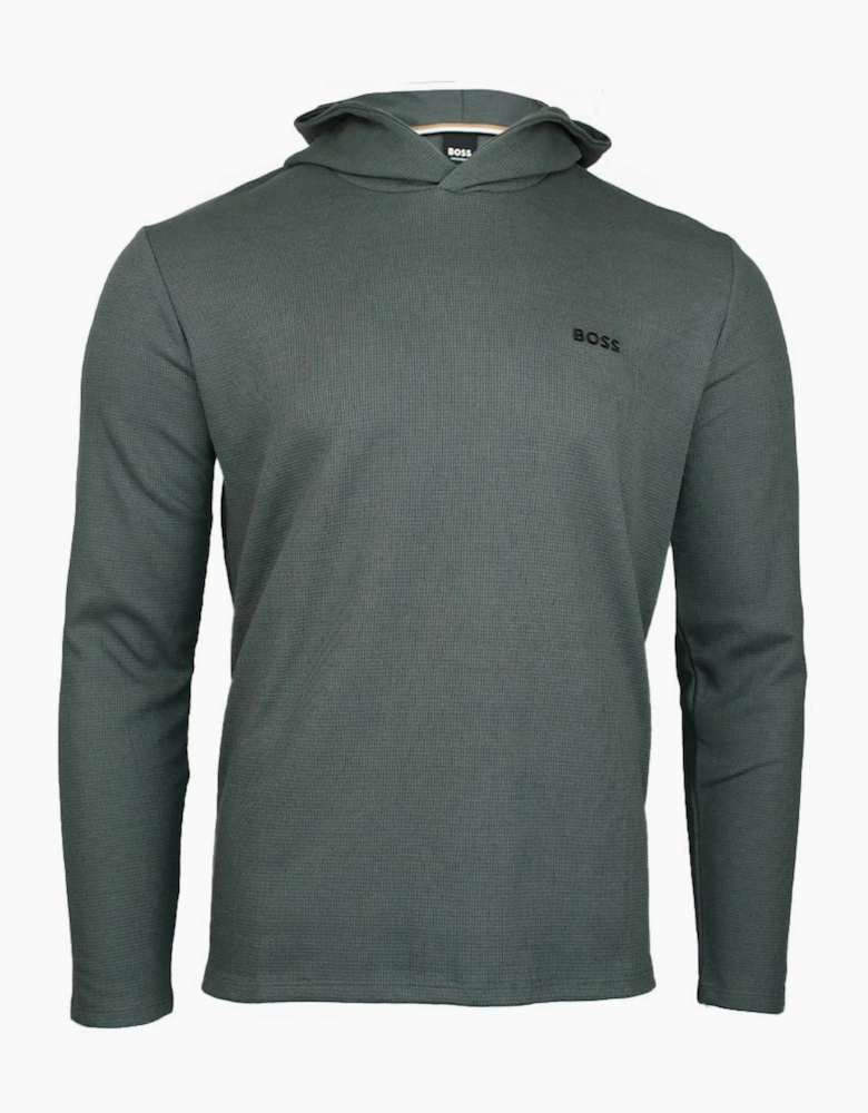 BOSS Waffle Long-Sleeve Lounge Hoodie, Green