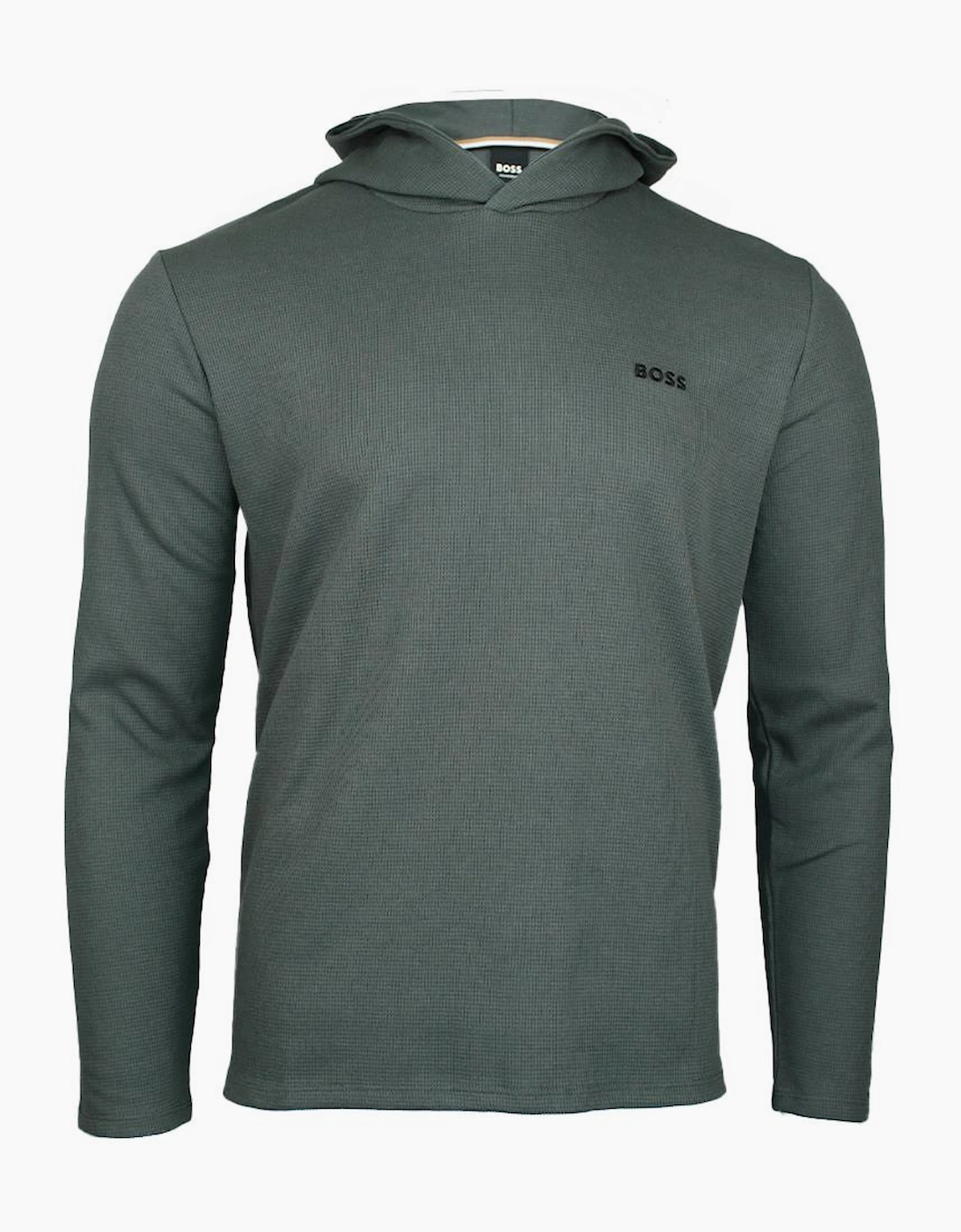 BOSS Waffle Long-Sleeve Lounge Hoodie, Green, 2 of 1