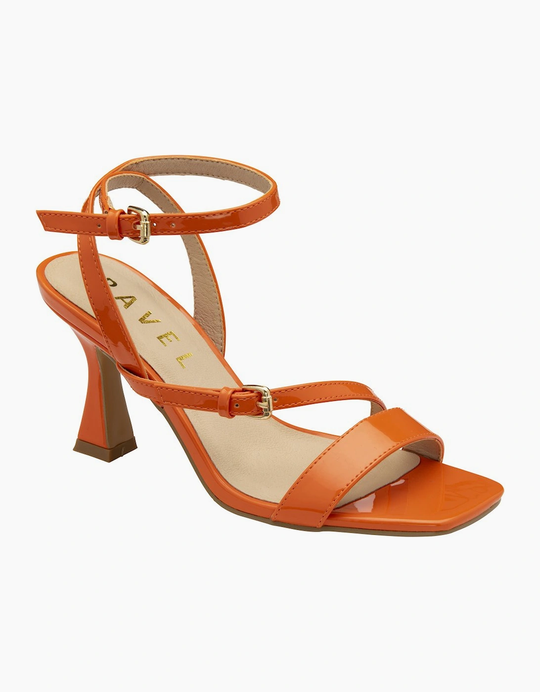 Ravel Women's Arten Womens Heeled Sandals - Orange Patent - Size: 7