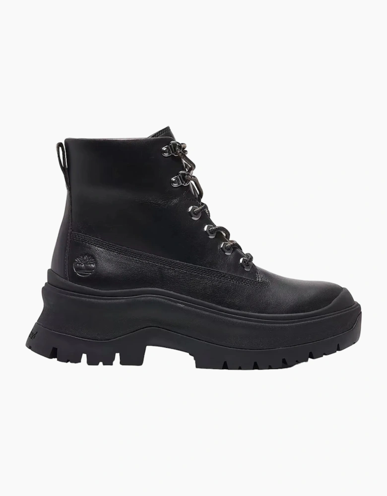 Roxie Lane Mid Lace Leather Women's Black Boots