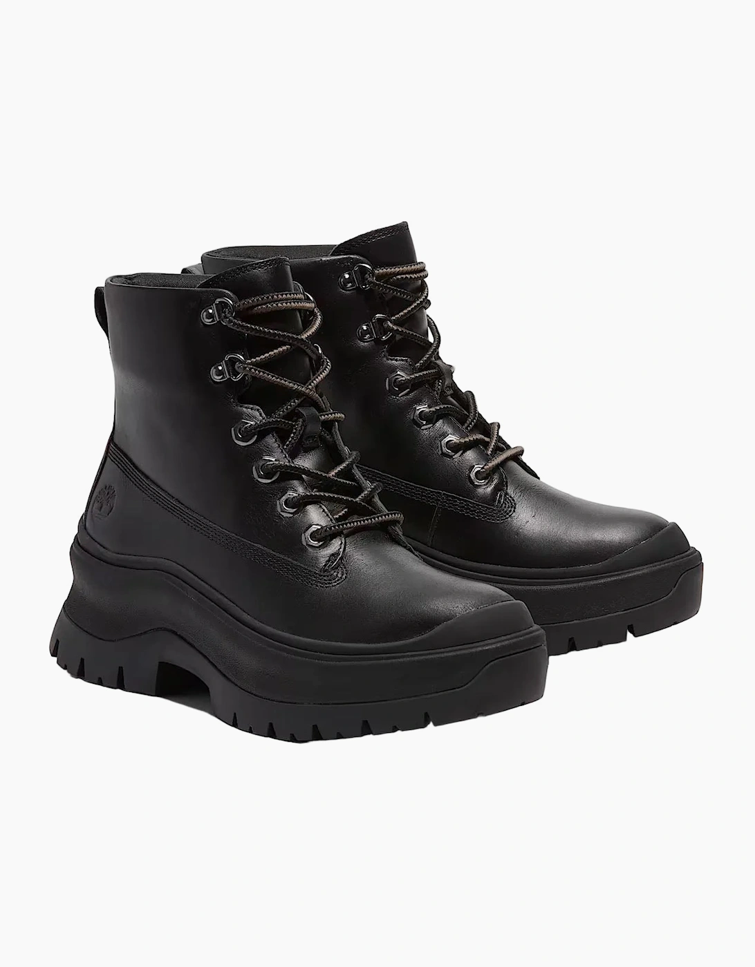 Roxie Lane Mid Lace Leather Women's Black Boots, 7 of 6