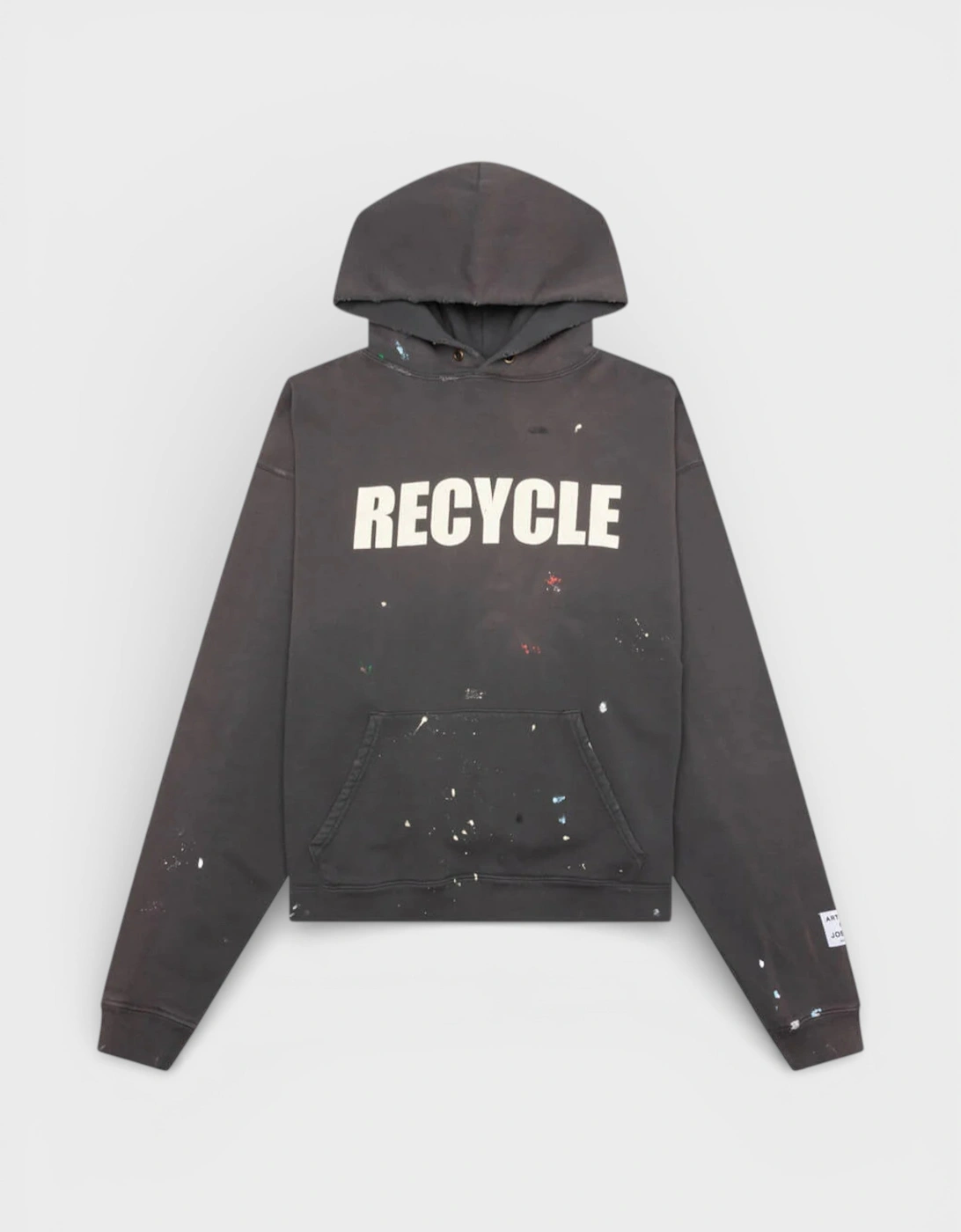 90's Recycle Hoodie Washed Black, 7 of 6