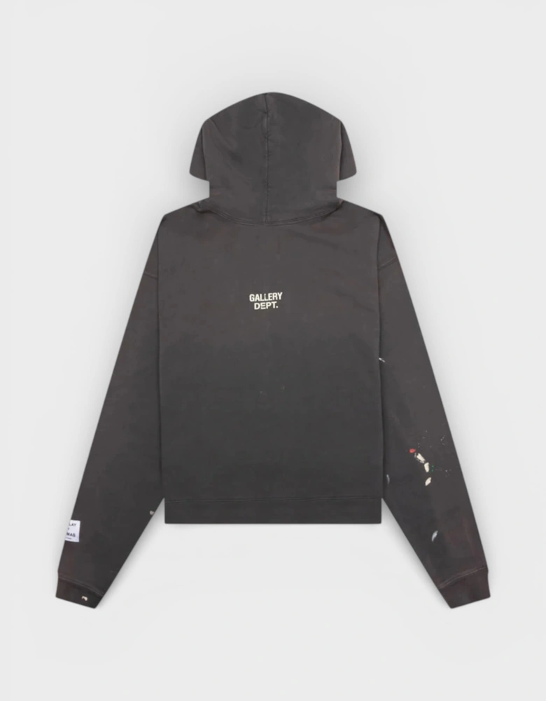 90's Recycle Hoodie Washed Black