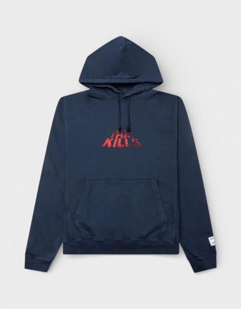 ATK Stacked Logo Hoodie Navy