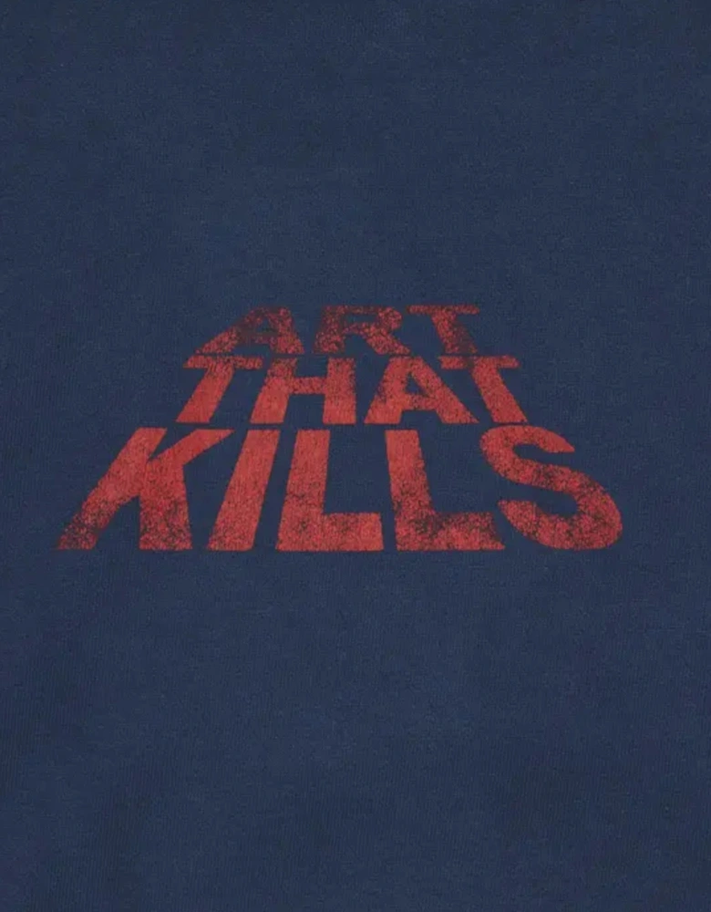 ATK Stacked Logo Hoodie Navy