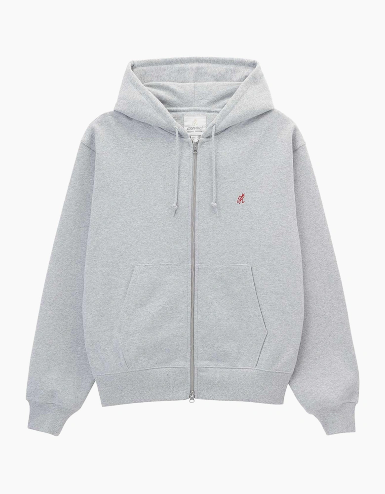 One Point Zip Hooded Sweatshirt