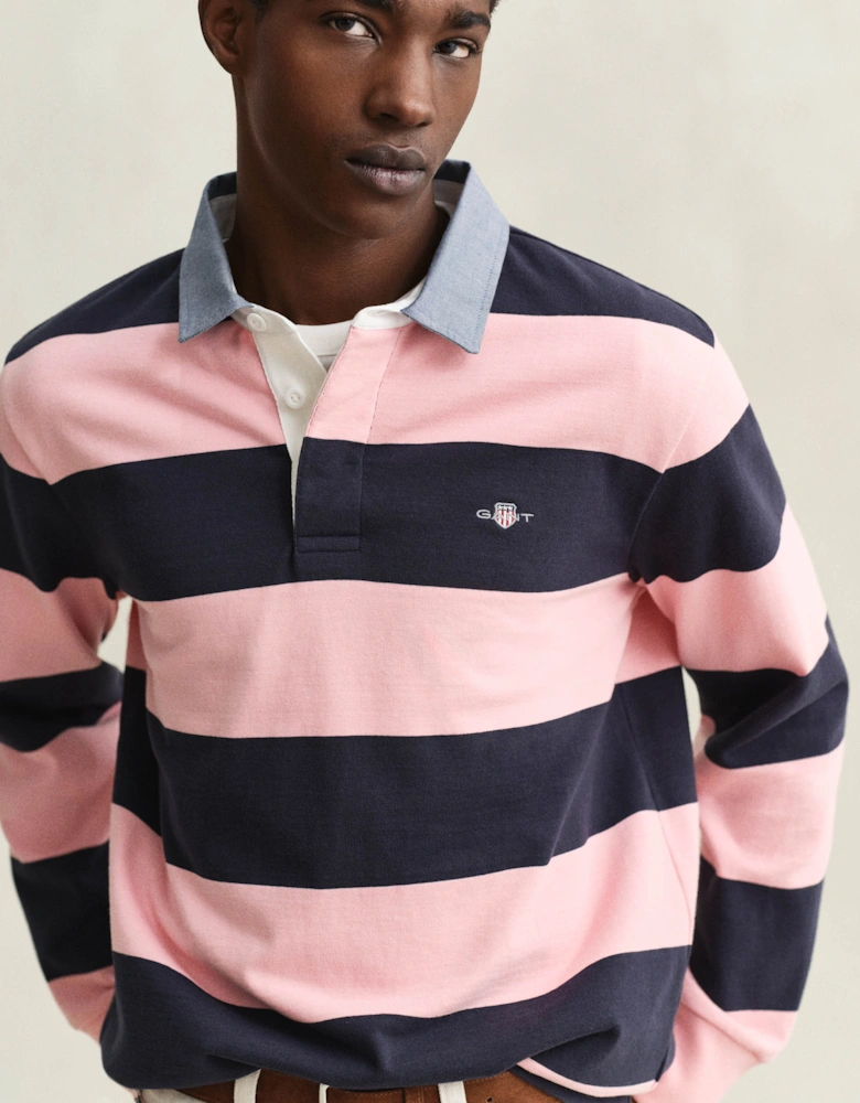 Mens Regular Chambray Stripe Heavy Rugger - 671 Bubblegum Pink