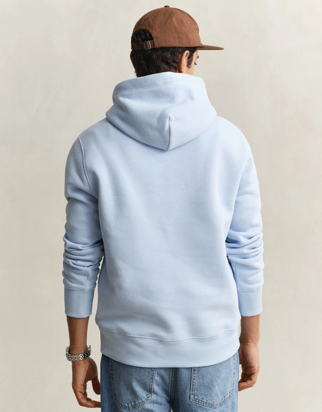 Mens Regular Fit Shield Logo Pullover Hoodie - 457 Fresh Blue
