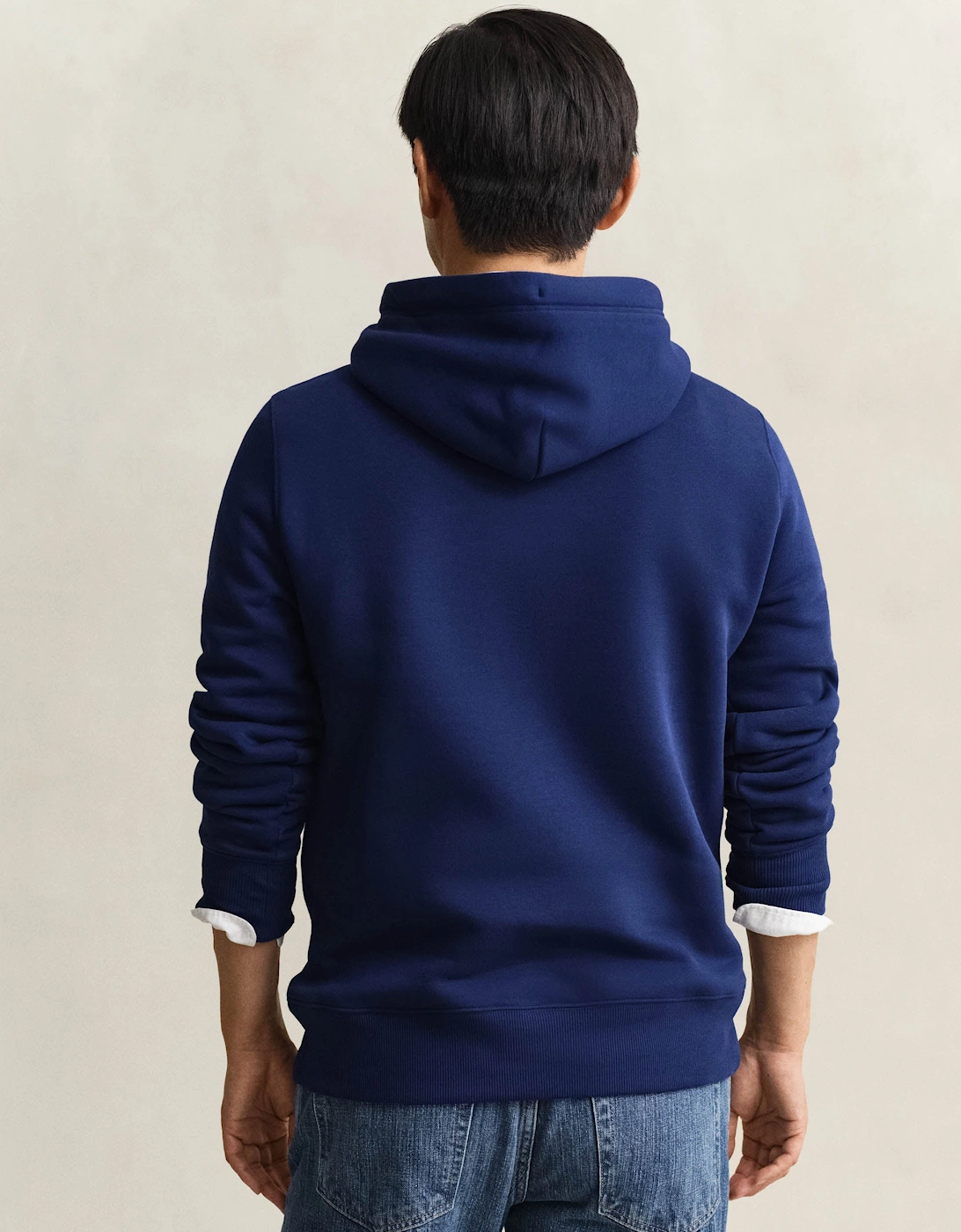 Mens Regular Fit Shield Logo Pullover Hoodie - 432 Rich Navy