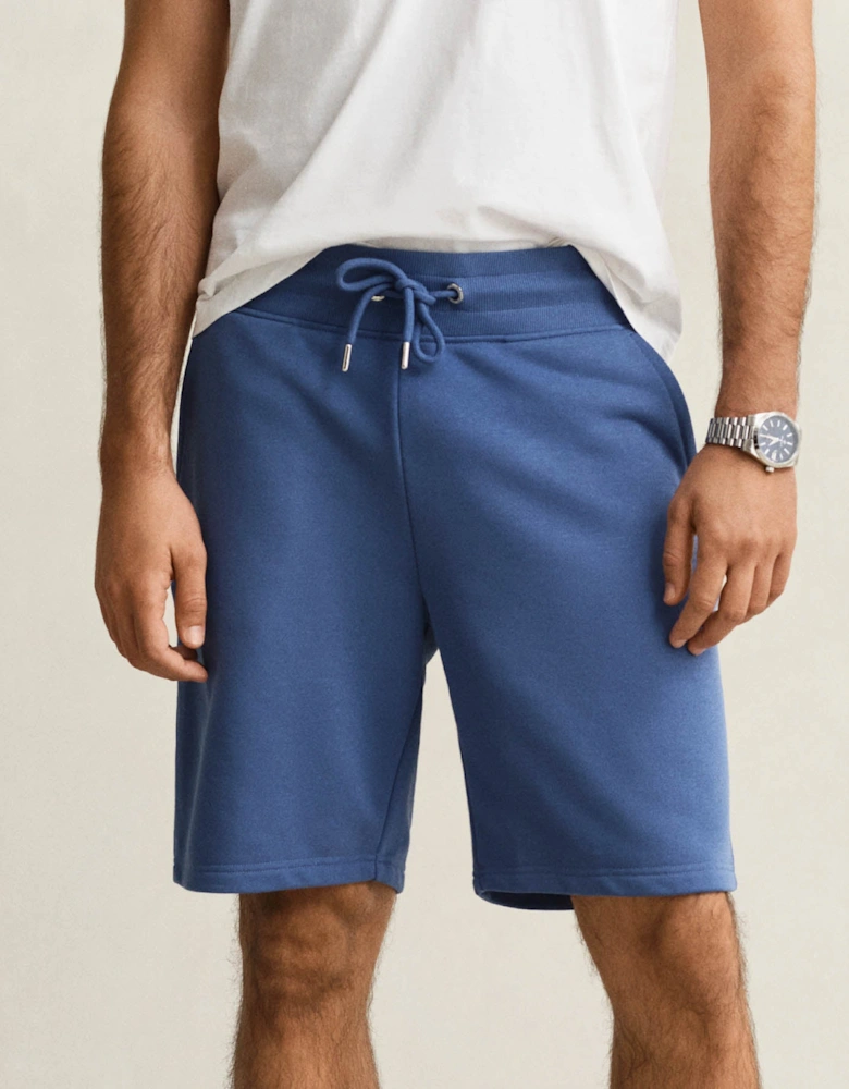 Regular Fit Shield Logo Sweat Shorts - 442 Vintage Blue