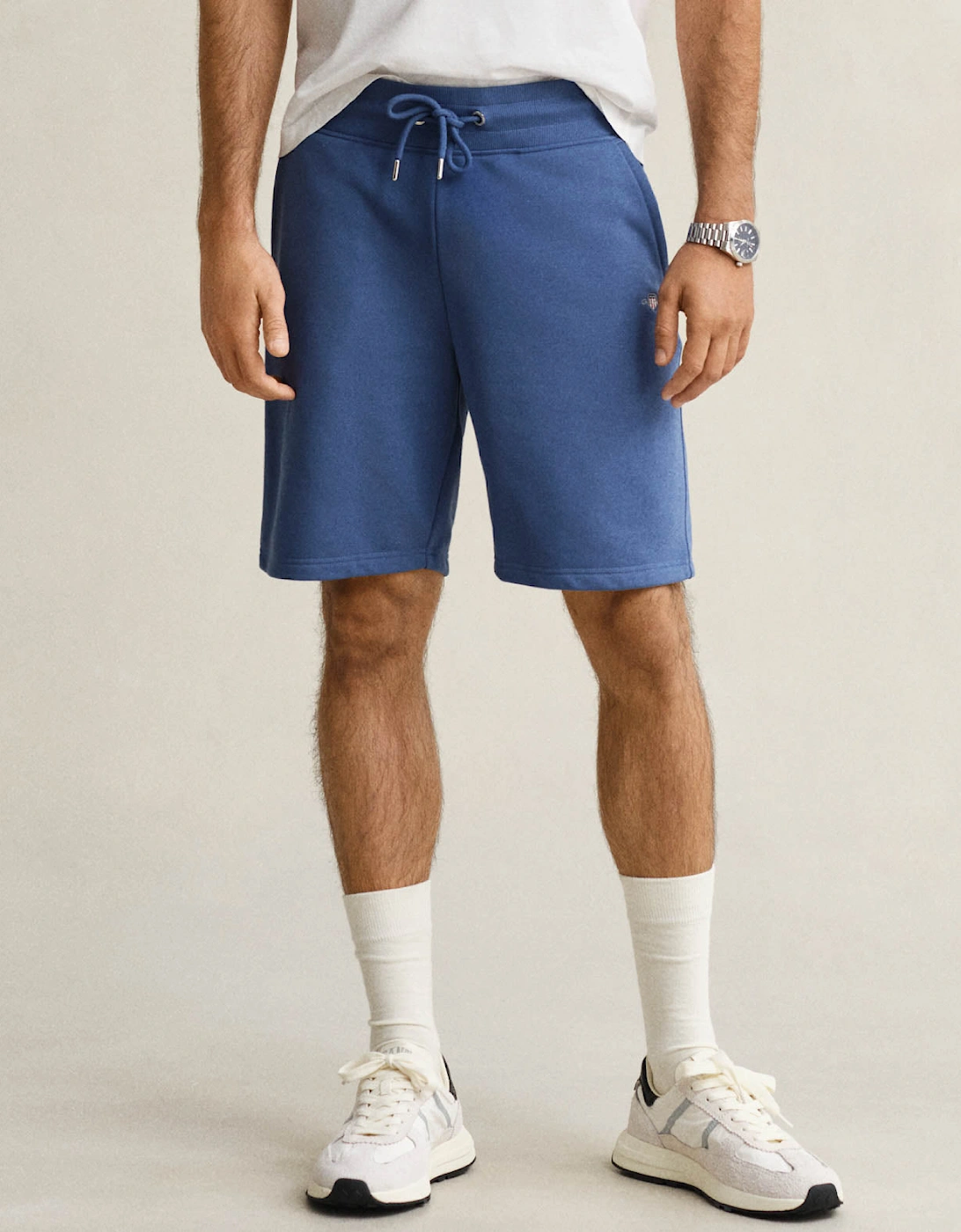 Regular Fit Shield Logo Sweat Shorts - 442 Vintage Blue