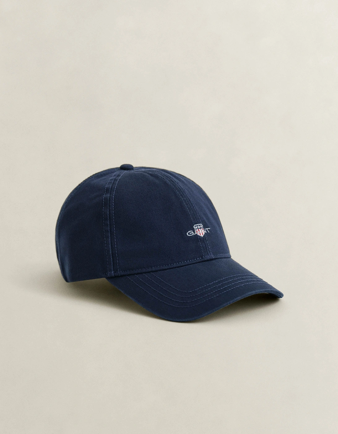 Gant Men's Navy Shield Logo Cotton Twill Cap - 410 Marine - Size: One Size