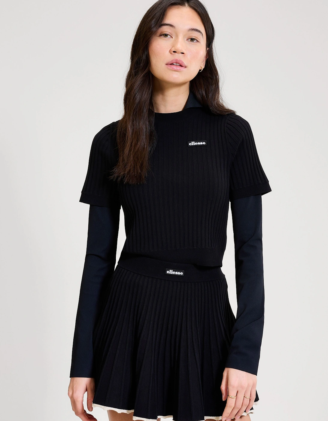 The Court Knitted Tee - Black