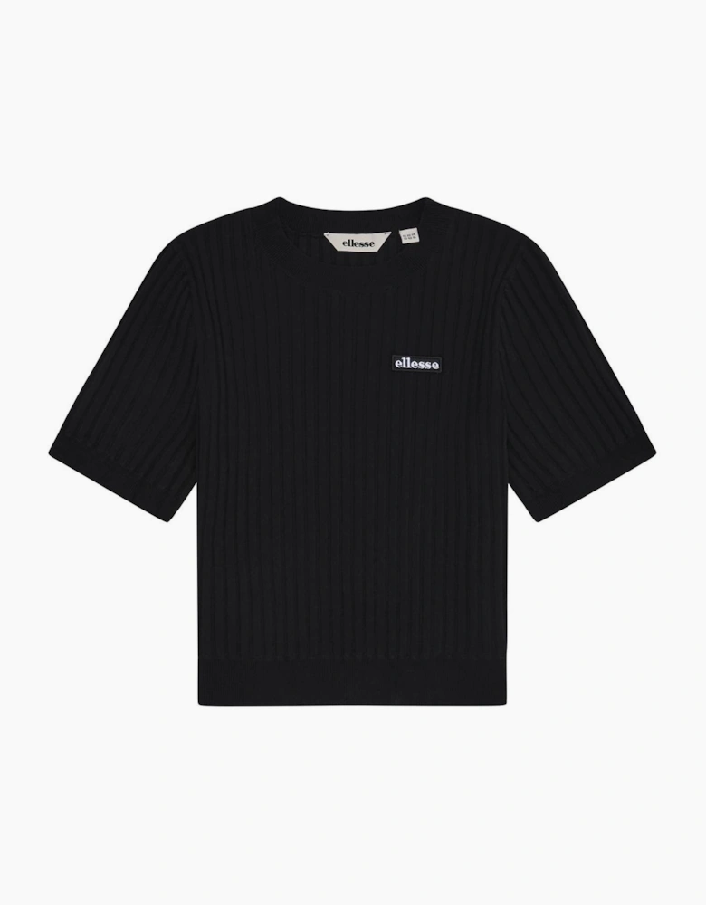 The Court Knitted Tee - Black