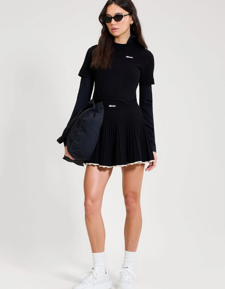 The Court Knitted Tee - Black