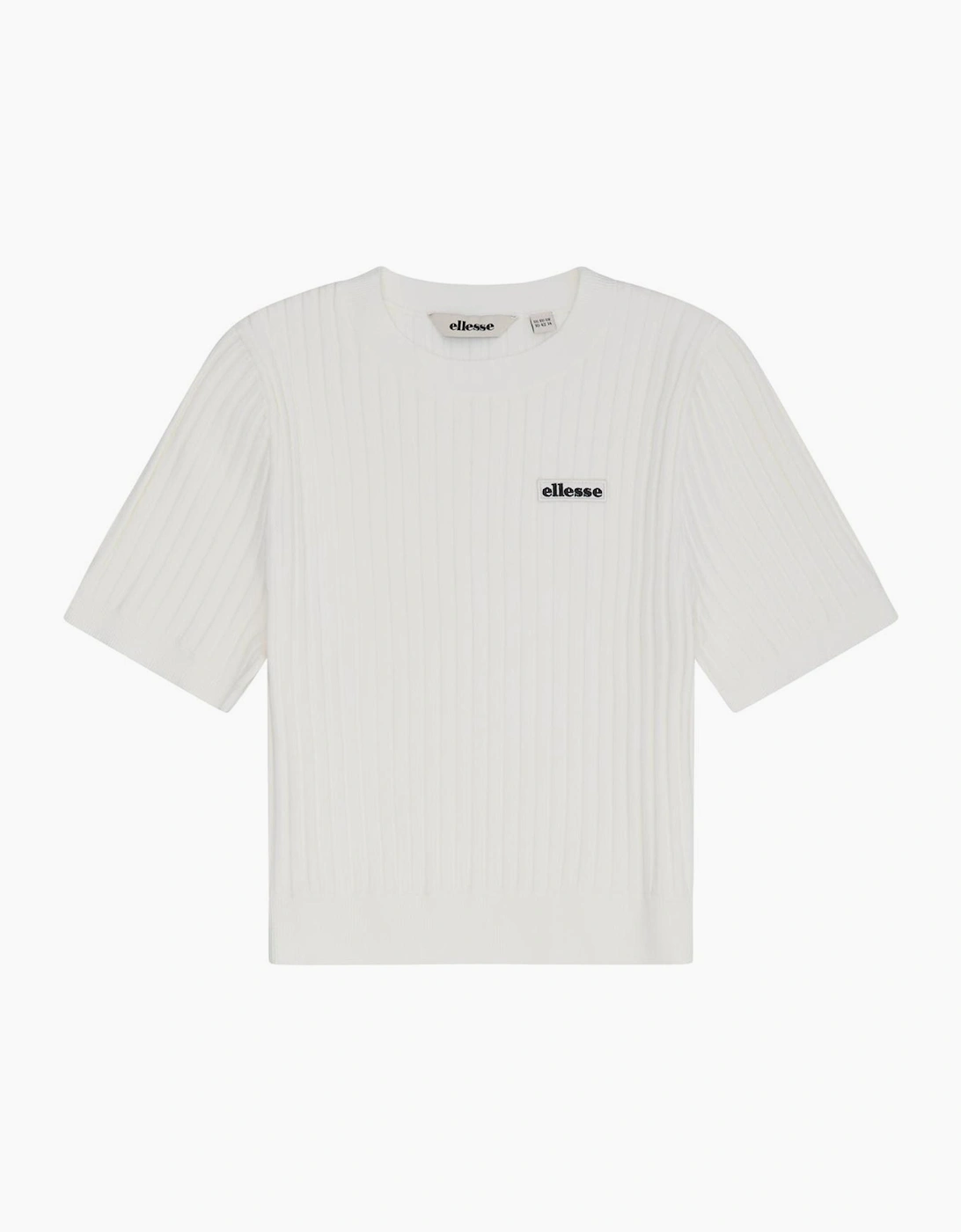 Ellesse Women's Cream The Court Knitted Tee - Off White - Size: 8
