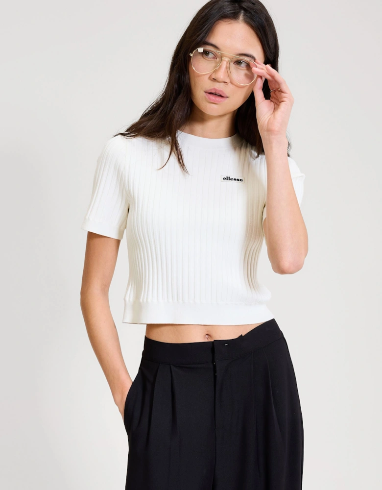 The Court Knitted Tee - Off White