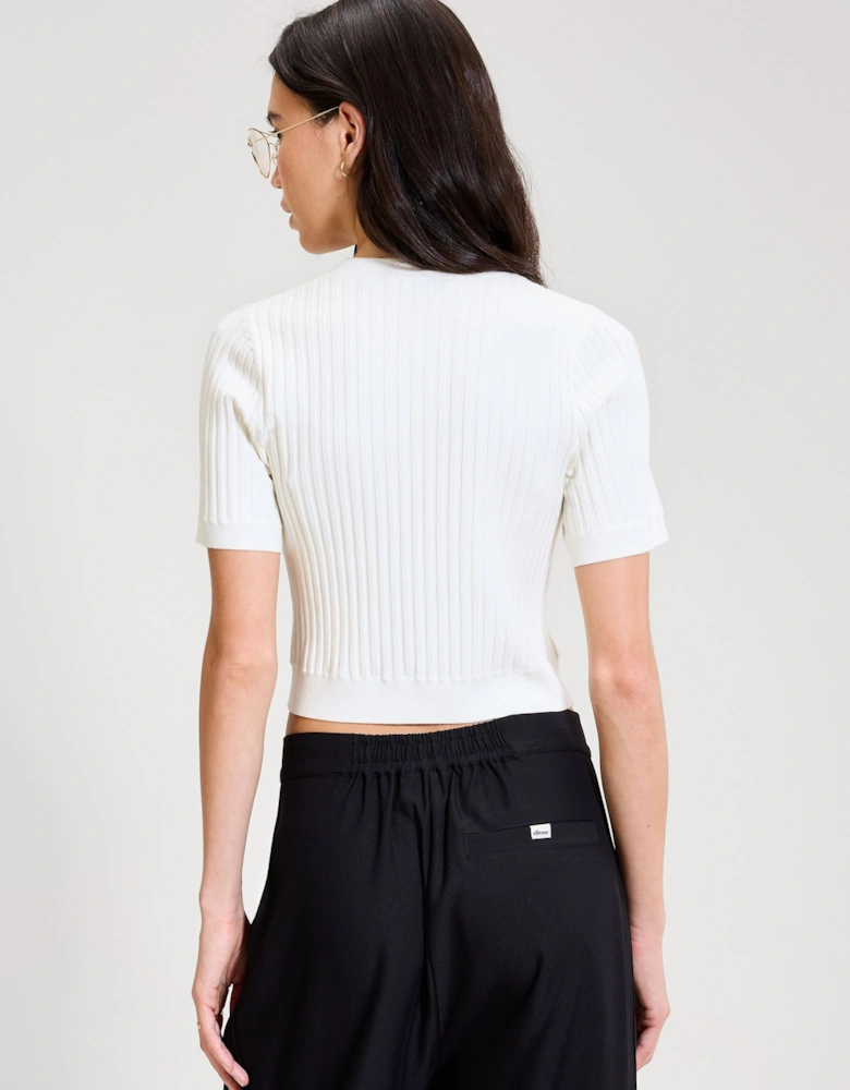 The Court Knitted Tee - Off White
