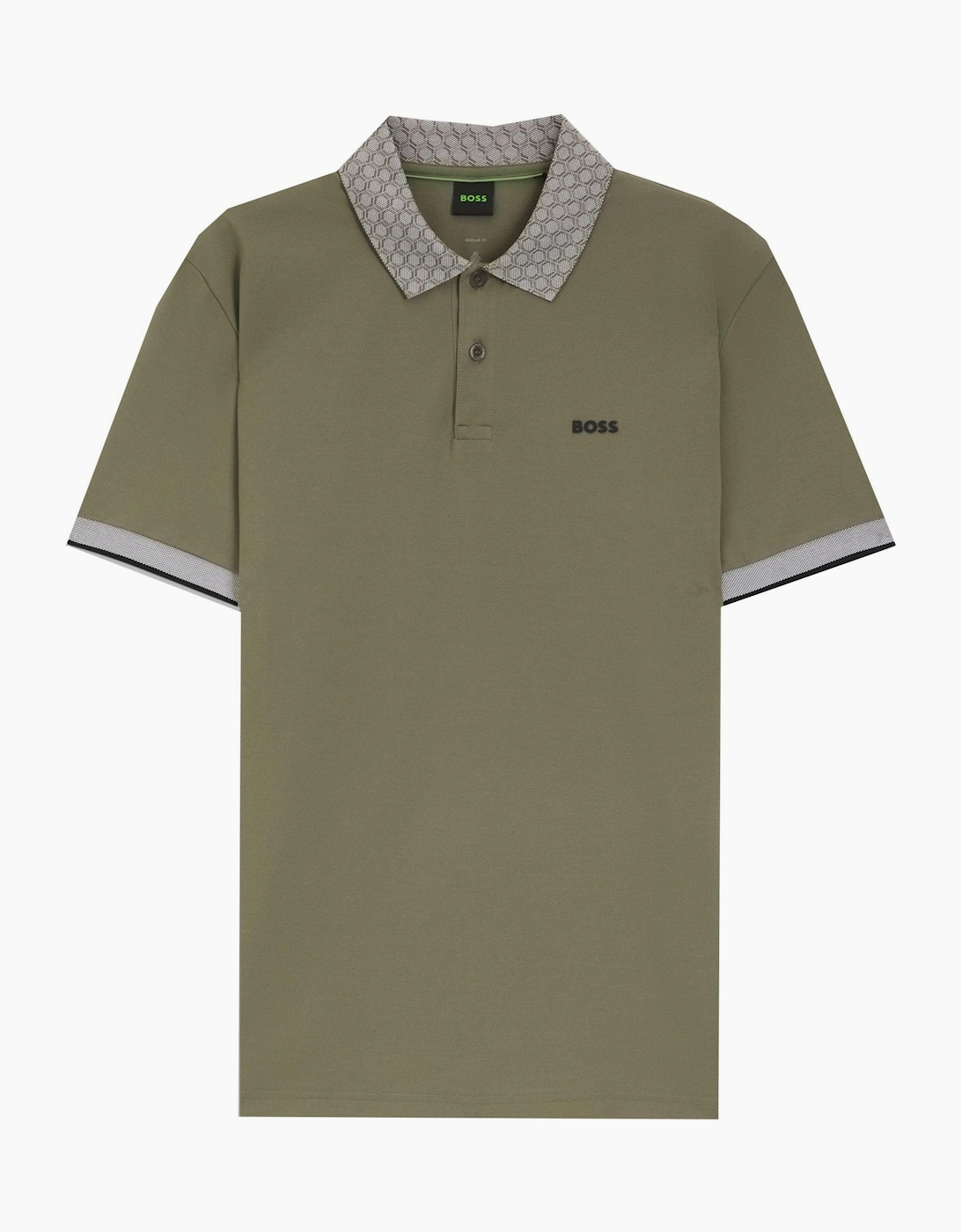 Hugo Boss Men's Tan Green Chip Paddy Polo Shirt  44 Xxl