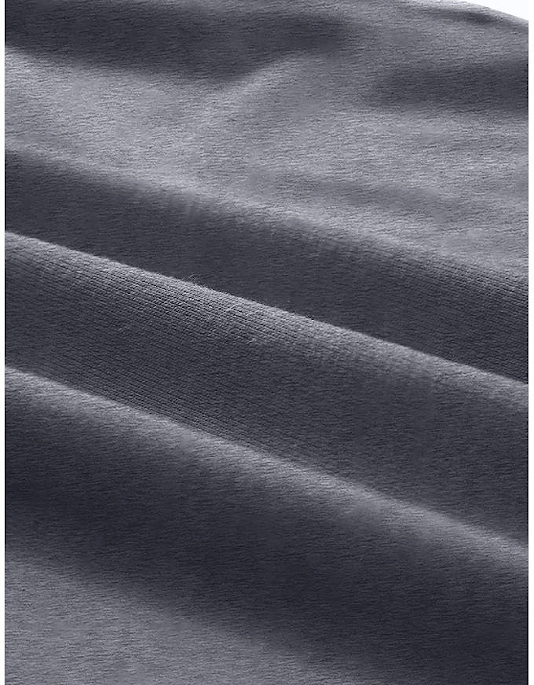 Gray Casual Plain Crew Neck Tee