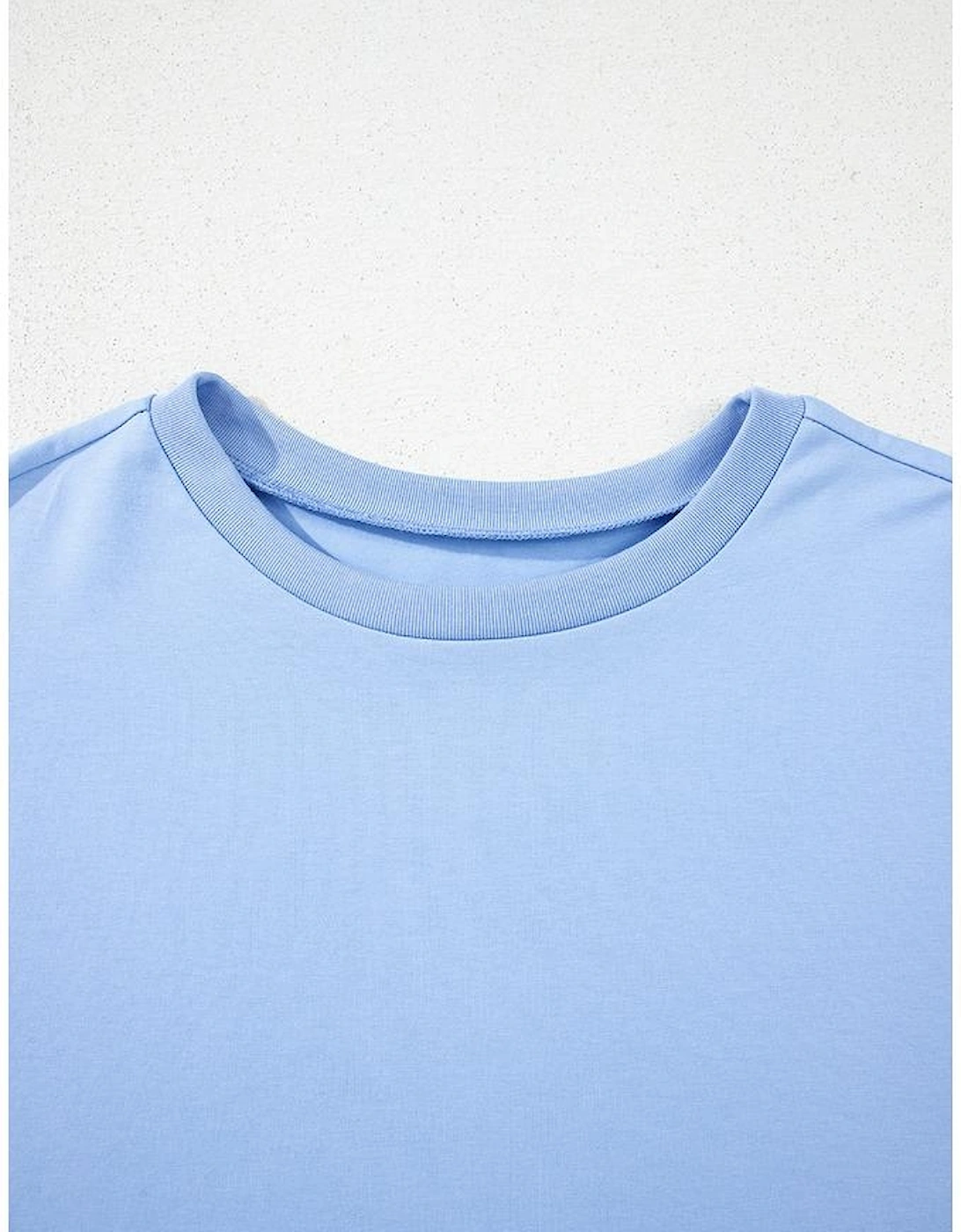 Myosotis Loose Half Sleeve Hi Low Hem T Shirt