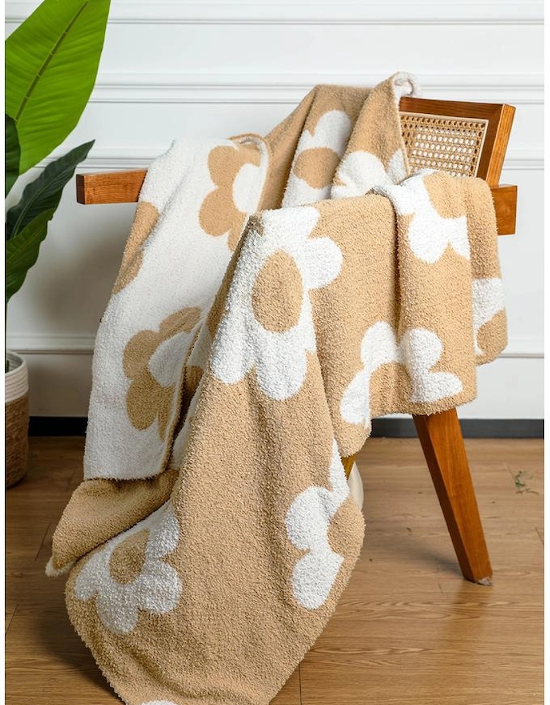 Azura Exchange Parchment Floral Printed Soft Throw Blanket 127*152cm