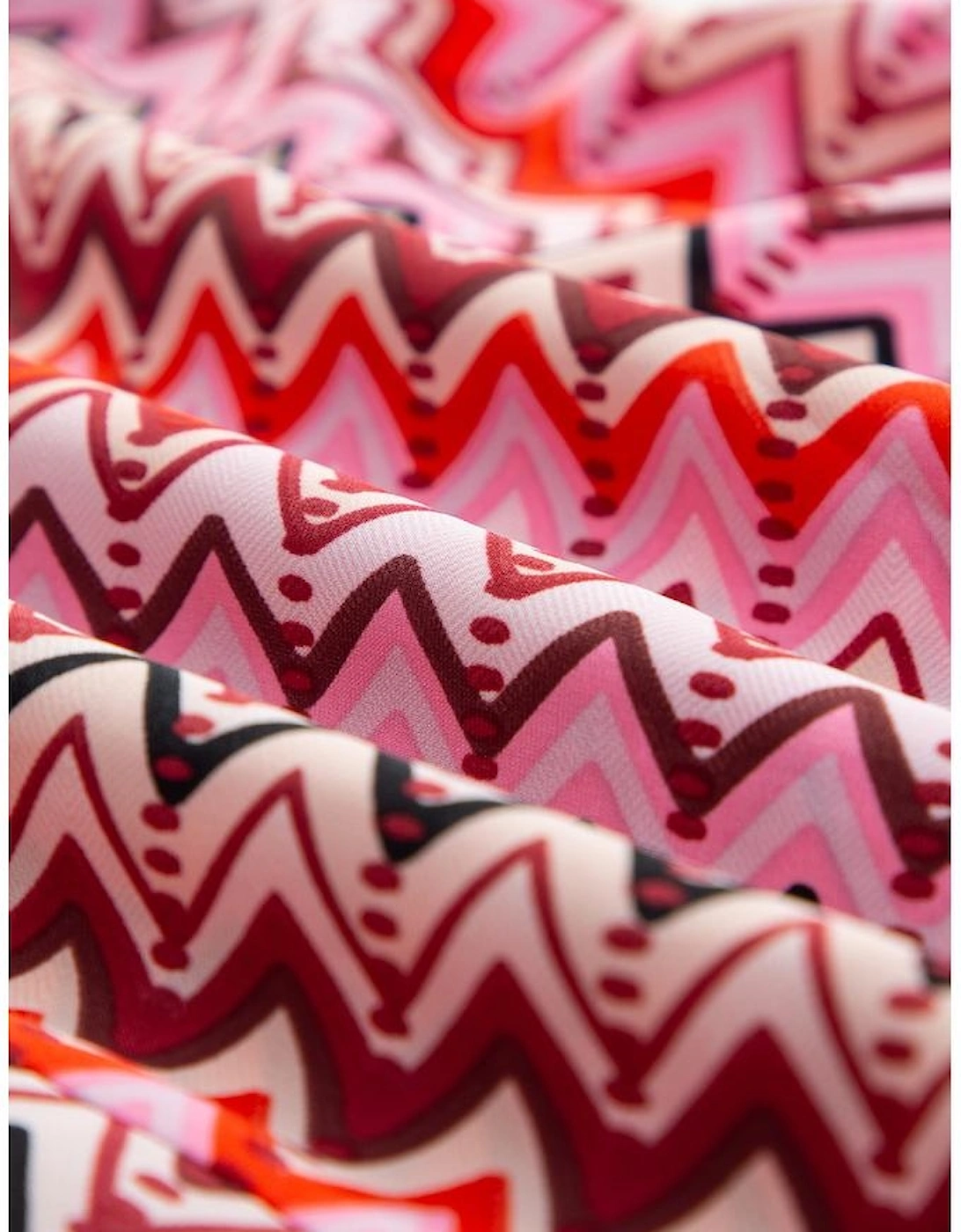 Red Halter Neck Tribal Boho Printed Backless Maxi Dress