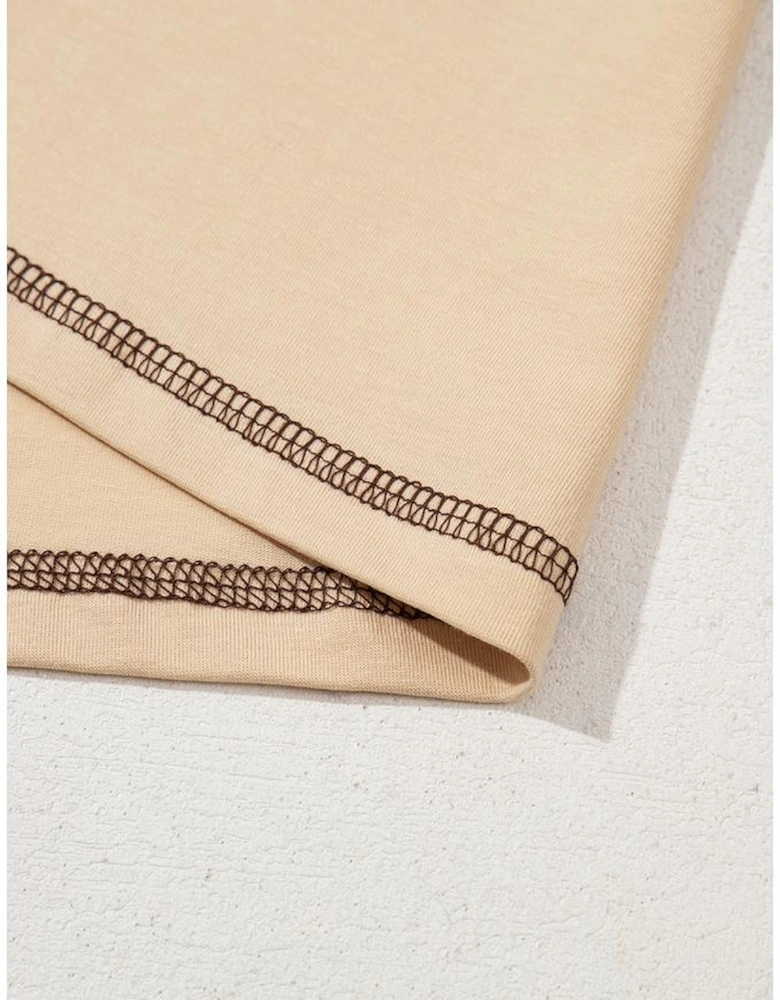 Apricot RODEO Horseshoe Embroidered Patch Pocket T Shirt