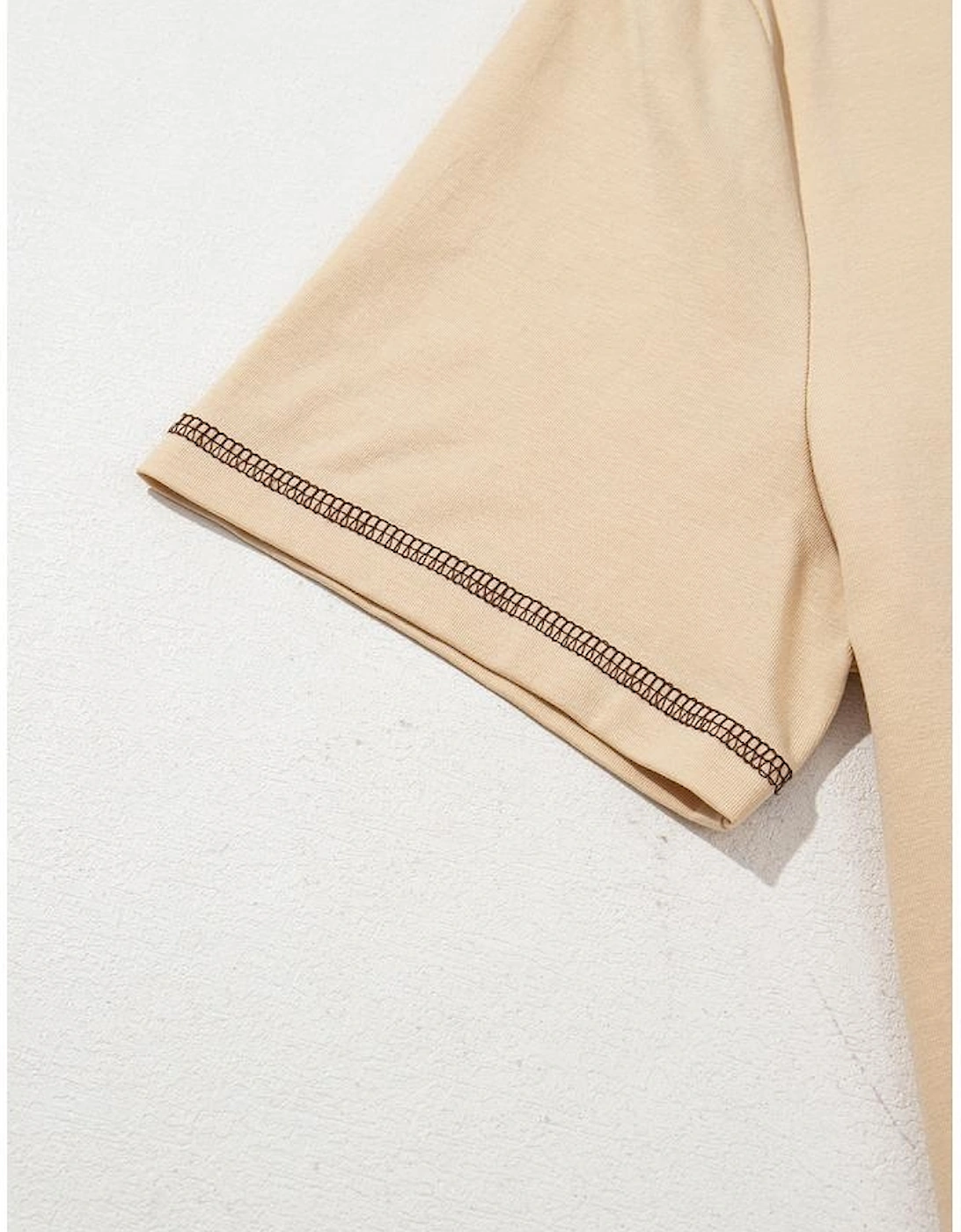 Apricot RODEO Horseshoe Embroidered Patch Pocket T Shirt