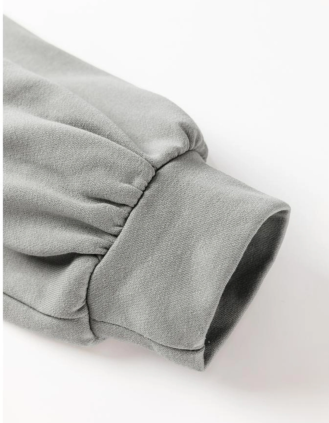 Medium Grey Sequin Happy Halloween Graphic Notched Neck Long Sleeve Loose Top