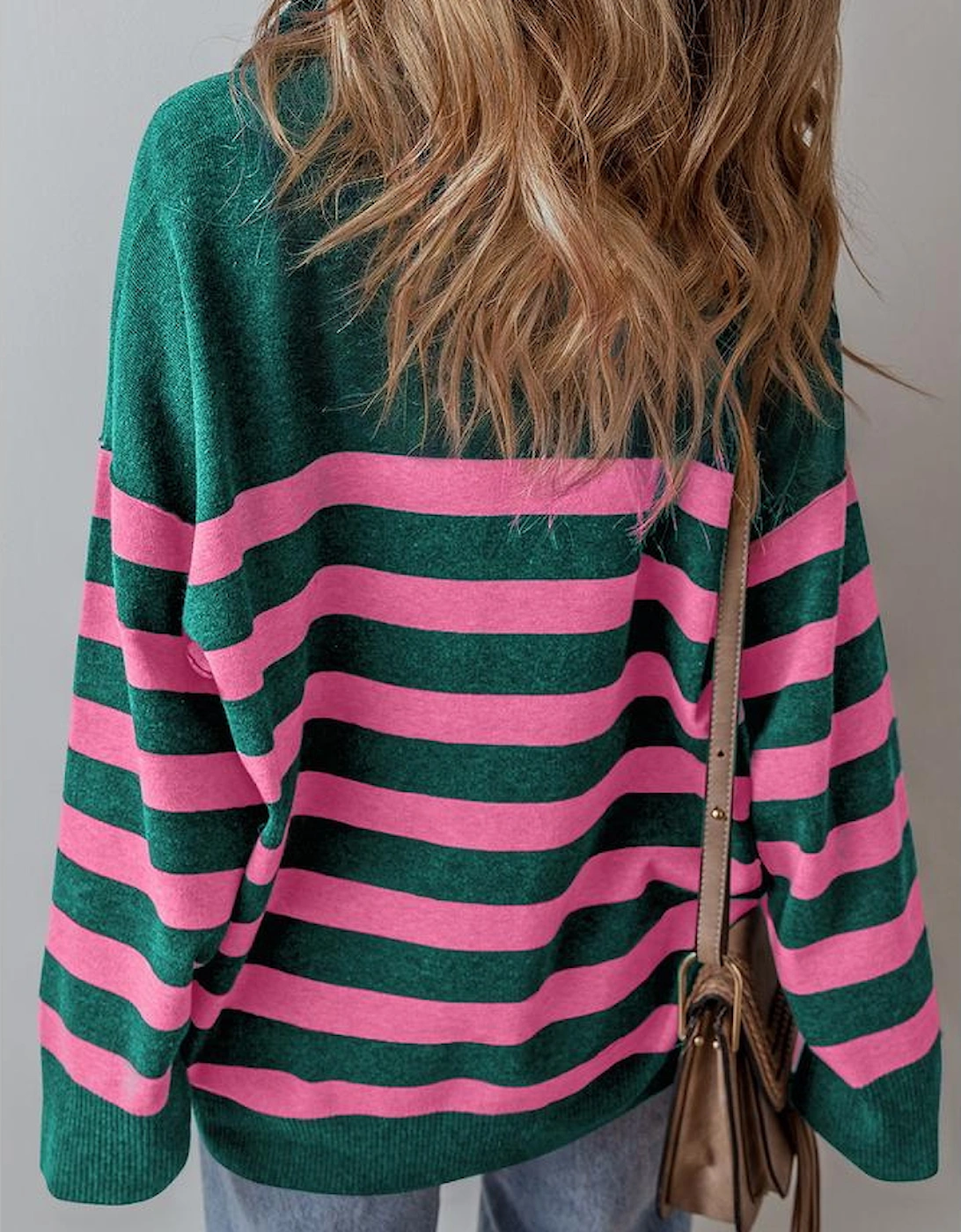 Green Collared Quarter Zipper Oversized Sweater, 10 of 9