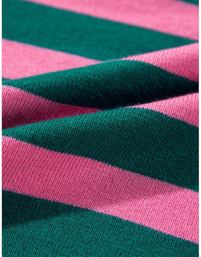 Green Collared Quarter Zipper Oversized Sweater