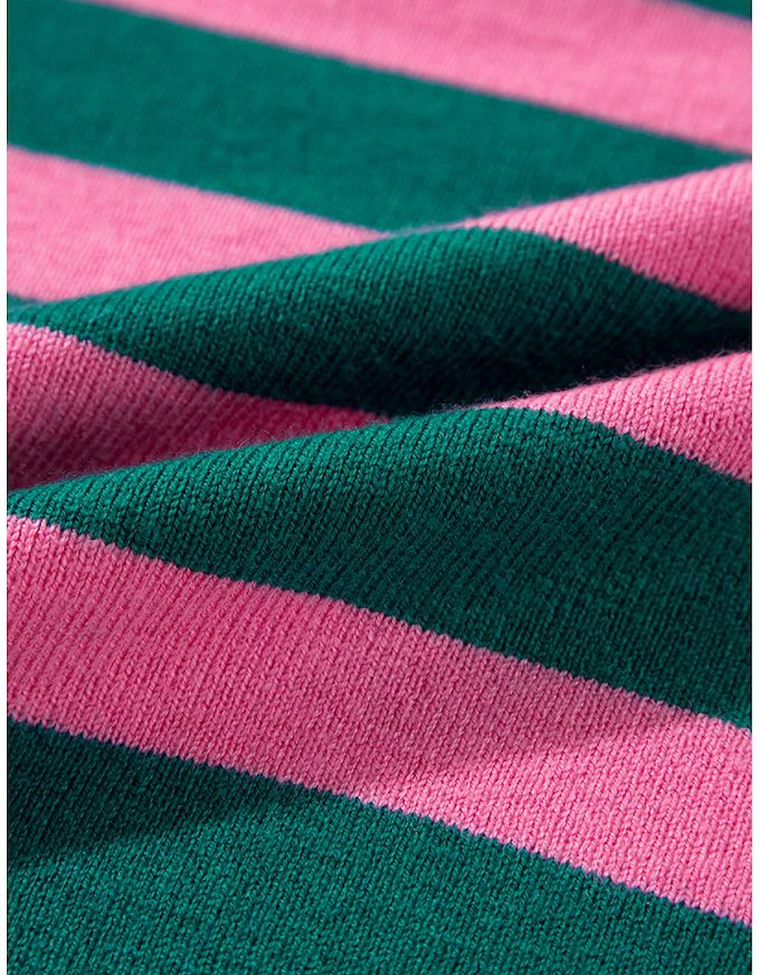 Green Collared Quarter Zipper Oversized Sweater