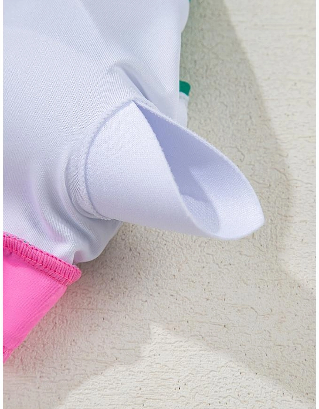 Sea Green Contrast Trim Colorblock Patchwork High Waisted Bikini