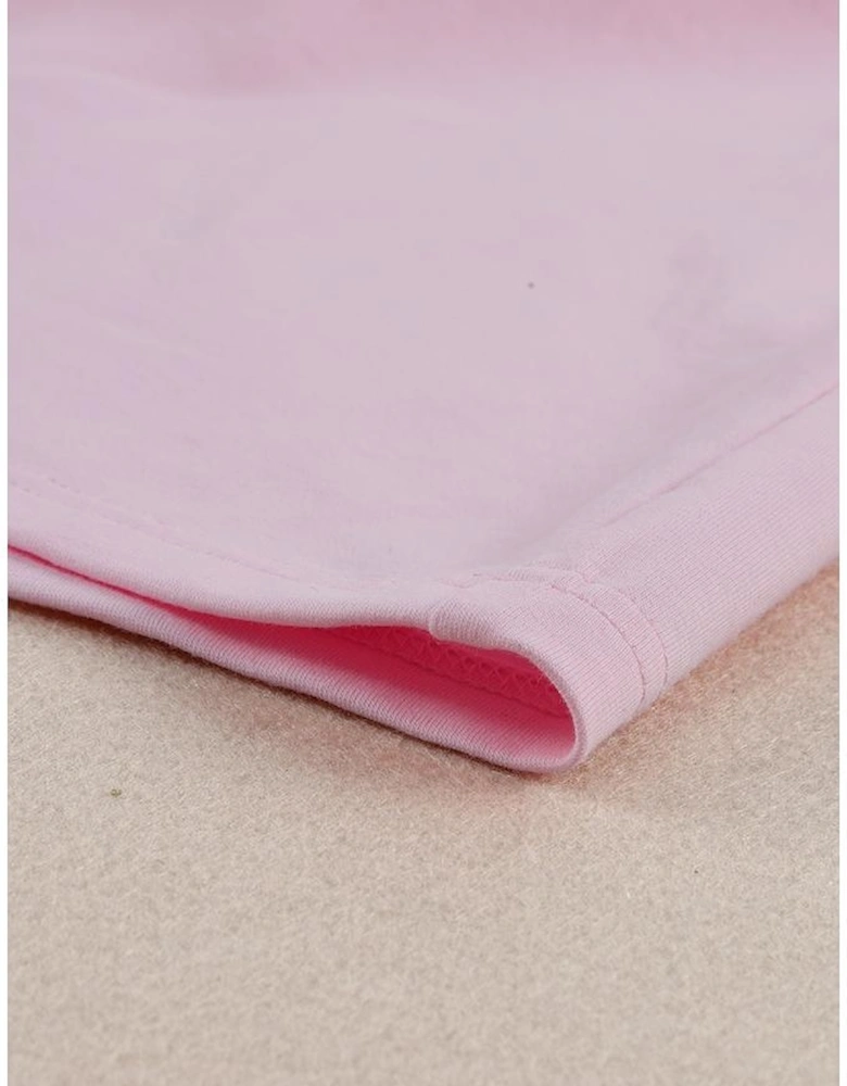 Pink Sequined Ruffle Mesh Sleeves Top