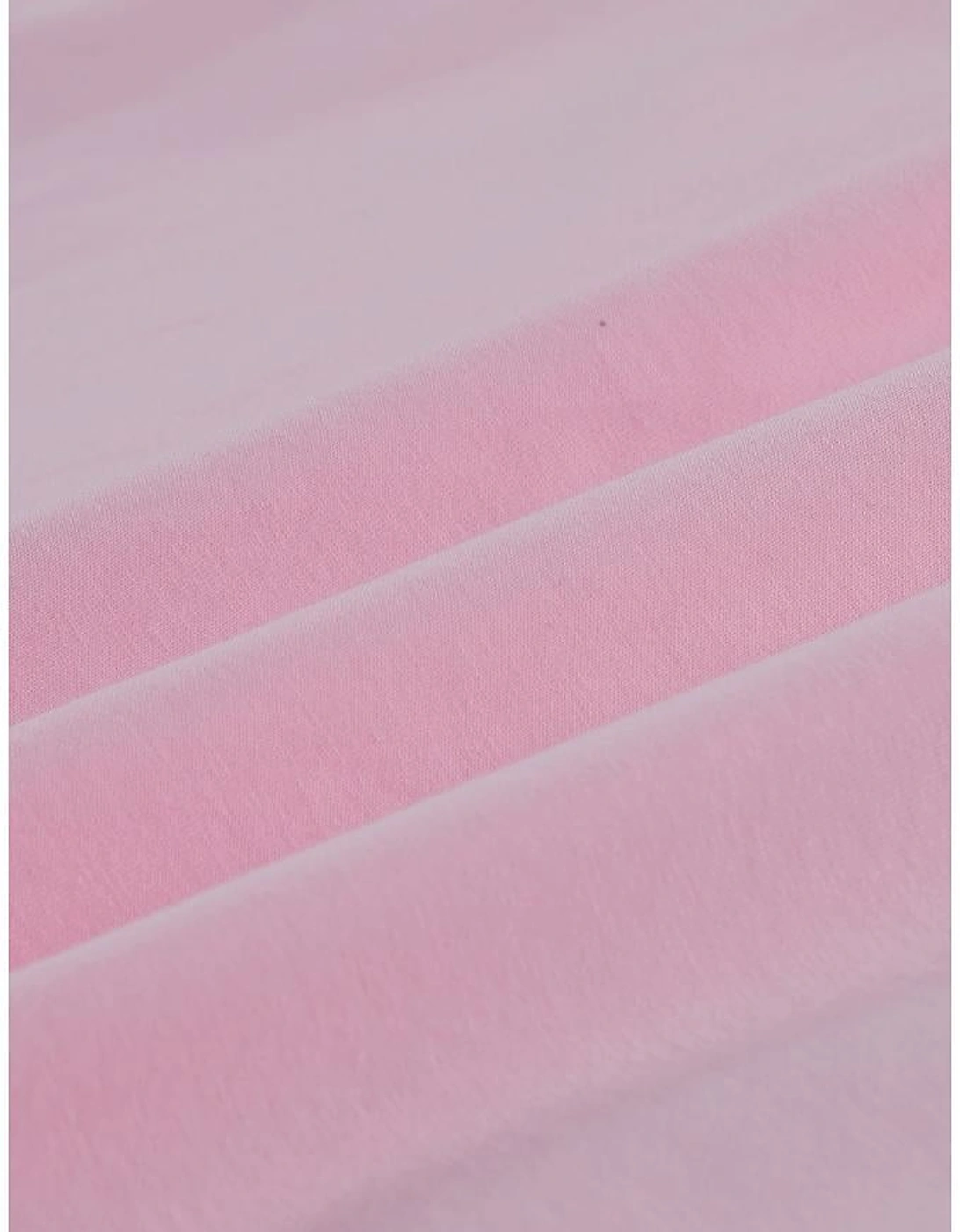 Pink Sequined Ruffle Mesh Sleeves Top