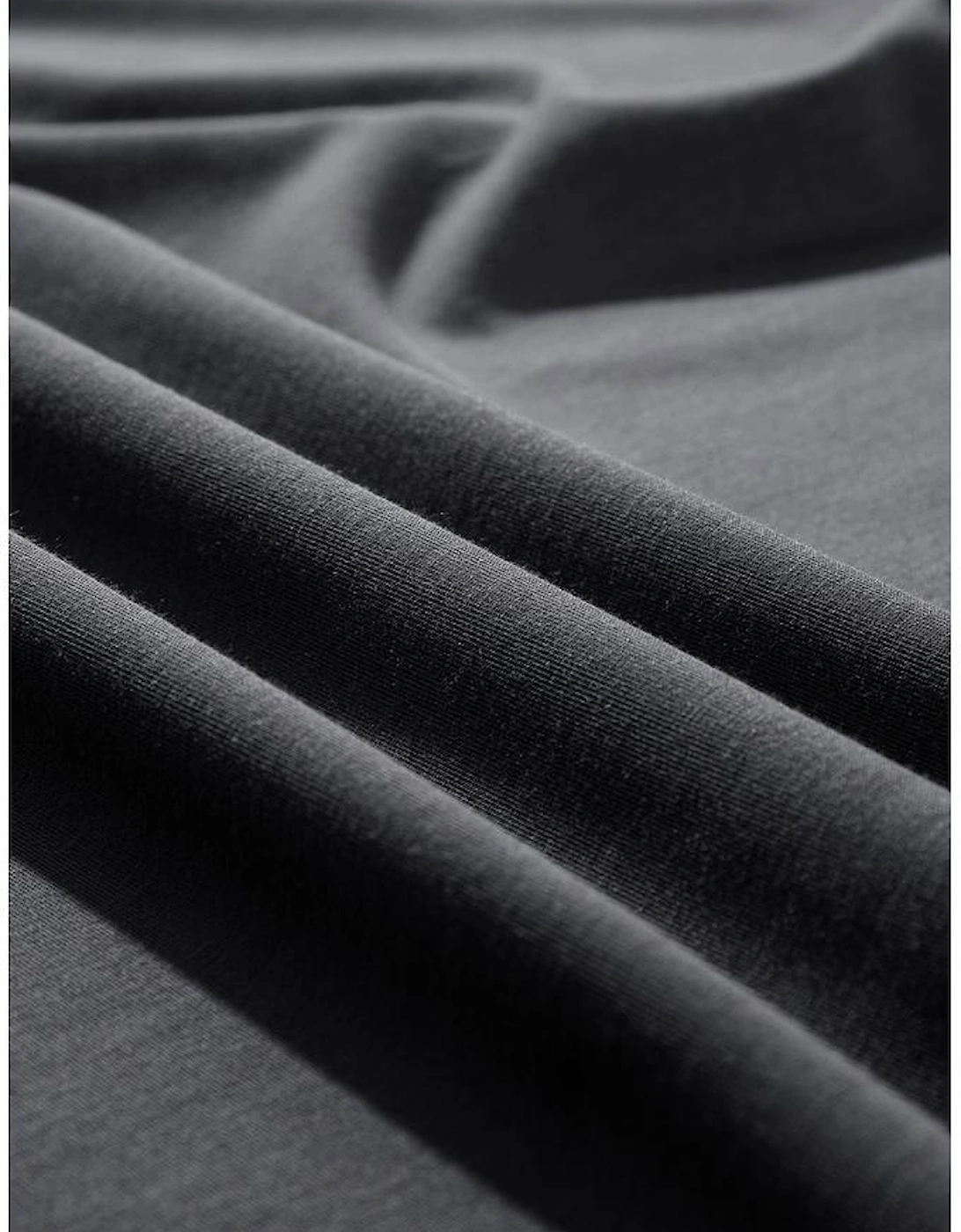 Dark Grey Drawstring Side Crewneck Tee and Loose Pants Set