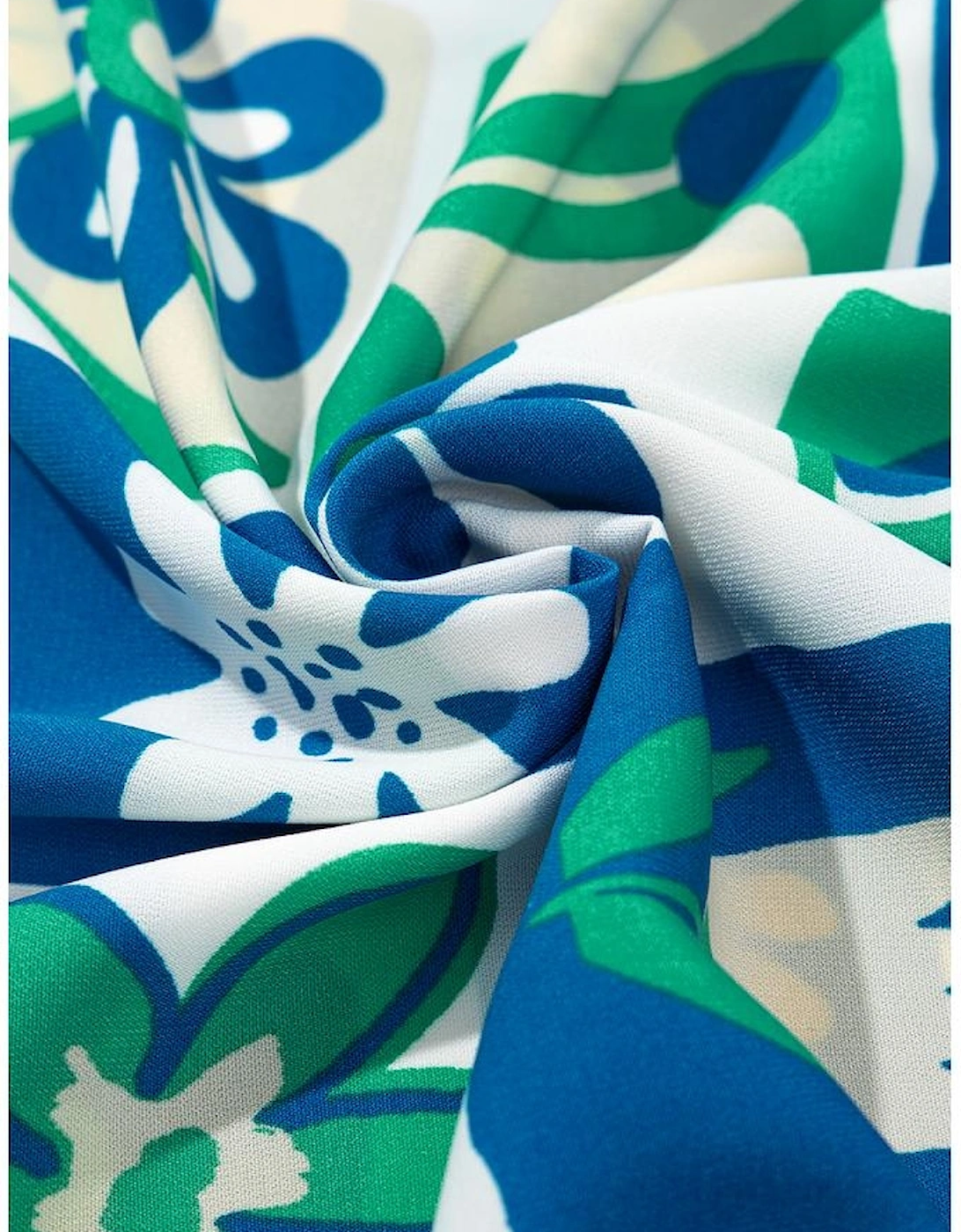 Multicolour Floral Maxi Sundress with Ricrac Trim