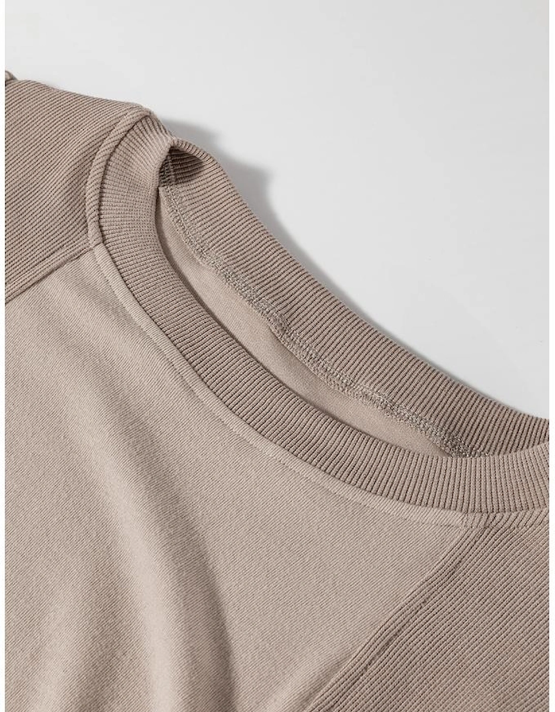 Goat Half Lantern Sleeve Solid Colour Pullover Top