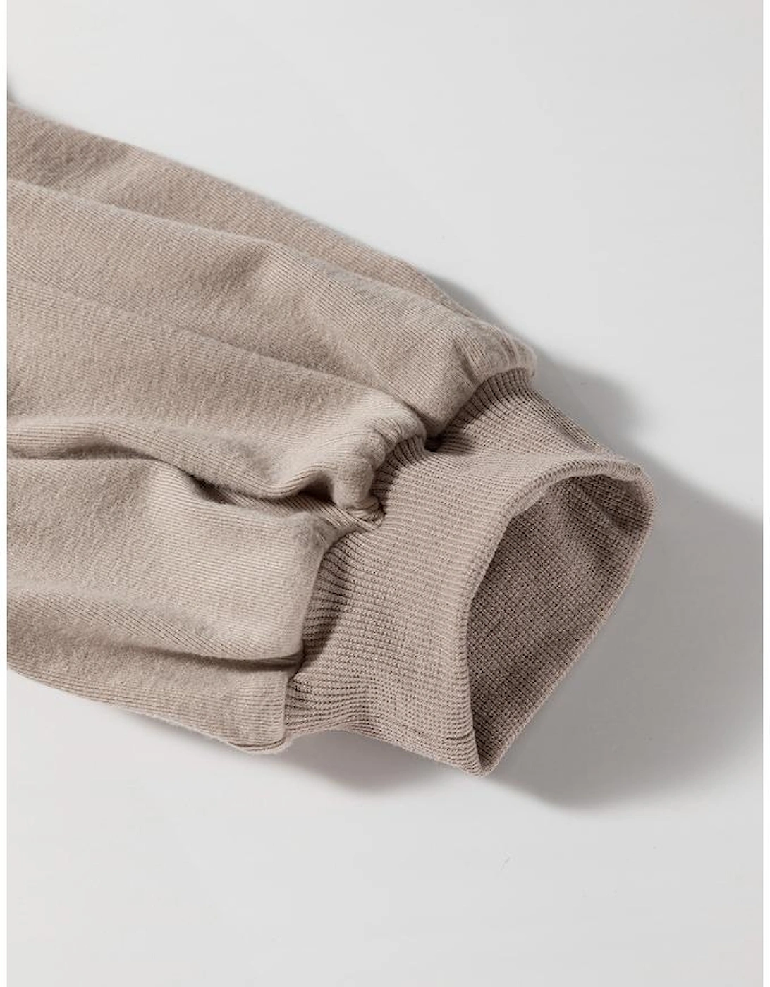 Goat Half Lantern Sleeve Solid Colour Pullover Top