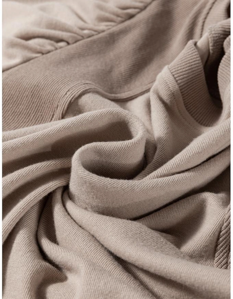 Goat Half Lantern Sleeve Solid Colour Pullover Top