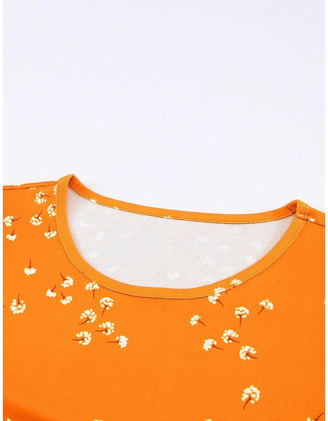 Azura Exchange Ruffle Tunic Top with Floral Print