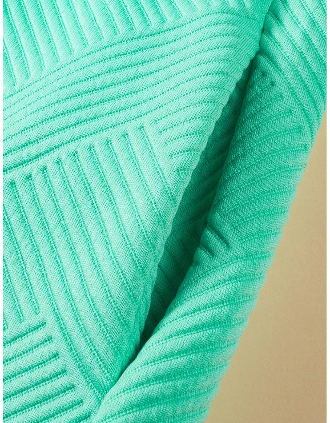 Mint Green Textured Cap Sleeve T Shirt Dress