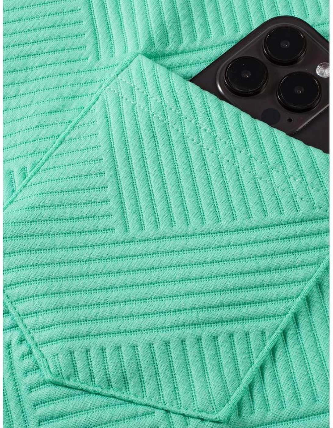 Mint Green Textured Cap Sleeve T Shirt Dress